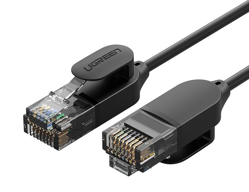 Кабель патч-корд UGREEN NW122 CAT 6A Pure Copper Ethernet Cable OD2.8 3m Black (70653)