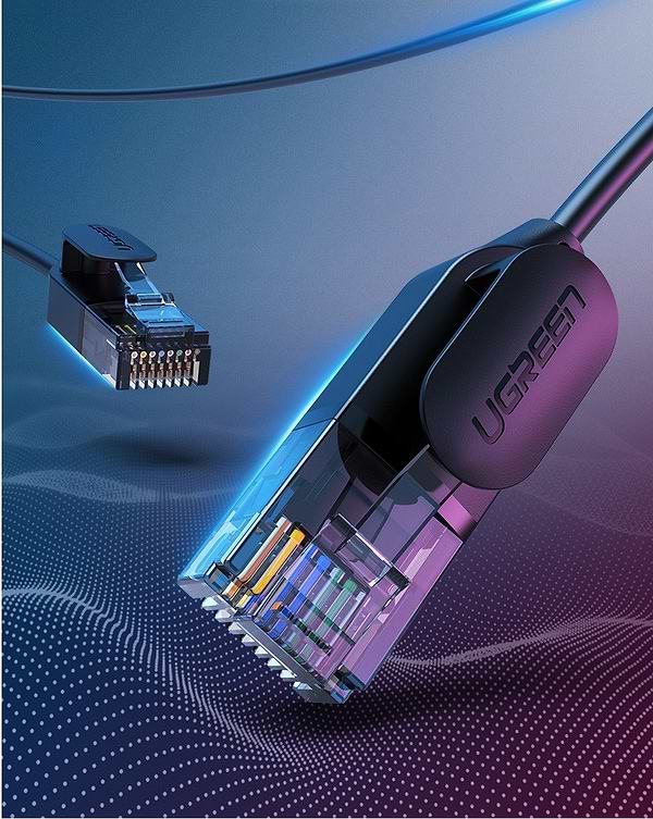 Фото - Кабель патч-корд UGREEN NW122 CAT 6A Pure Copper Ethernet Cable OD2.8 5m Black (70654)