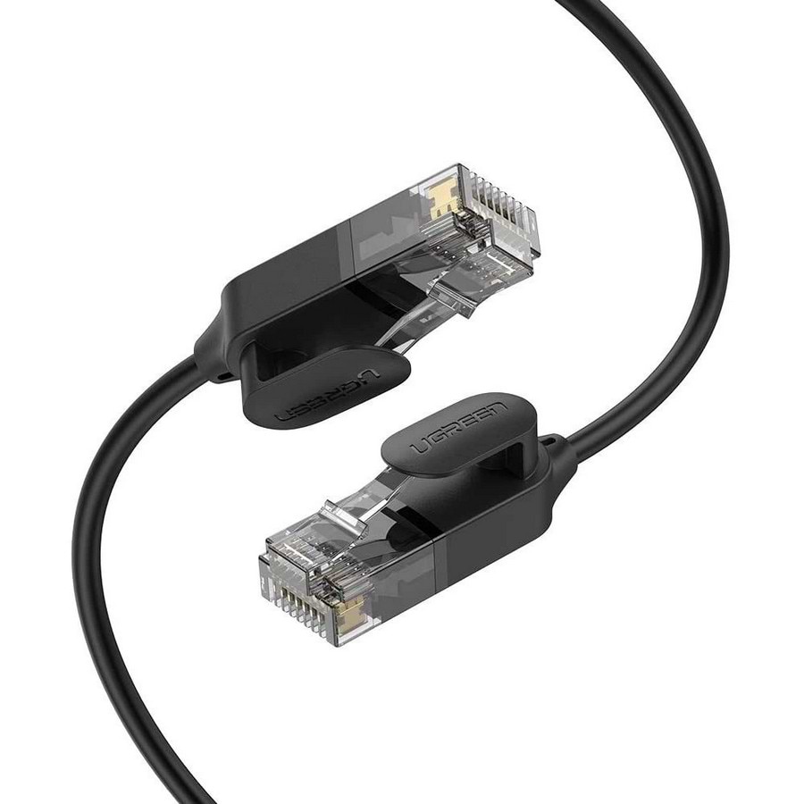 Кабель патч-корд UGREEN NW122 CAT 6A Pure Copper Ethernet Cable OD2.8 2m Black (70334)