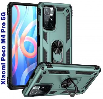 Чохол для смартфону BeCover Military for Xiaomi Poco M4 Pro 5G Dark Green (707123) - Фото 1