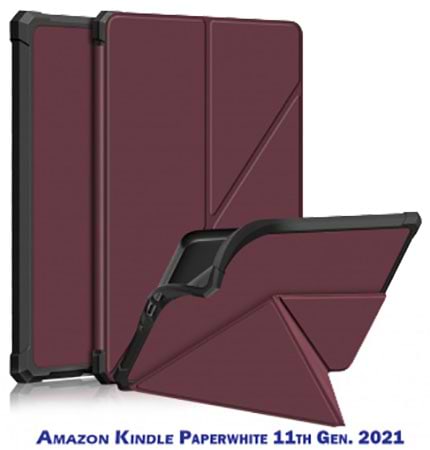 Чехол для электронной книги BeCover Ultra Slim Origami for Amazon Kindle Paperwhite 11th Gen. 2021 Red Wine (707222) - Фото 1