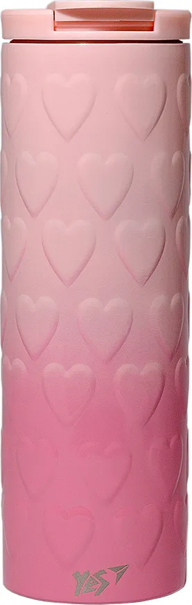Фото - Термокружка YES Pink Heart 420 мл (707336)
