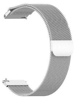 Ремешок для смарт-часов BeCover Milanese Style for Xiaomi iMi KW66 (22mm)/Mi Watch Color/Haylou LS01/Watch S1 Active Silver (707747)