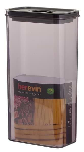 Фото - Ємність для сипучих Herevin Canister-Vacuum Lid-White-Black 3 л (161194-000)