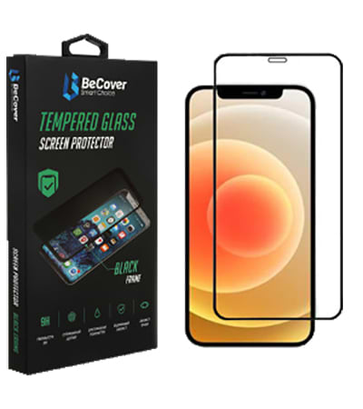 Захисне скло для смартфону BeCover for Apple iPhone 14 Black (707970) - Фото 1