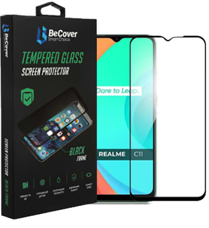 Фото - Защитное стекло для смартфона BeCover for Realme C11 2021 Black (708153)