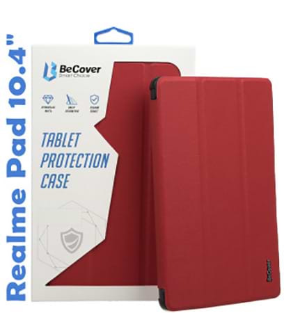 Чохол для планшета BeCover Smart for Realme Pad 10.4" Red Wine (708269) - Фото 1