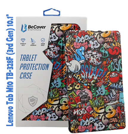 Чехол для планшета BeCover Smart for Lenovo Tab M10 TB-328F (3rd Gen) 10.1" Graffiti (708294) - Фото 1