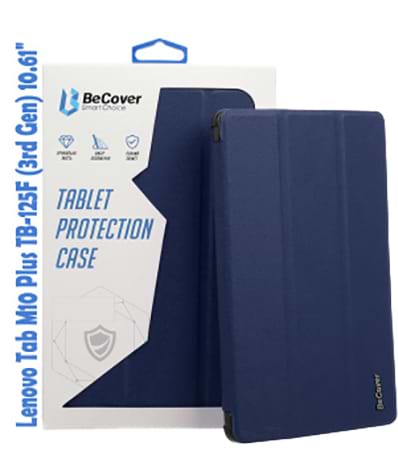 Чохол для планшета BeCover Smart for Lenovo Tab M10 Plus TB-125F (3rd Gen) 10.61" Deep Blue (708302) - Фото 1