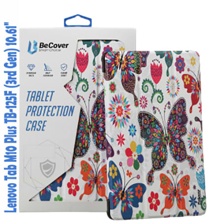 Чехол для планшета BeCover Smart for Lenovo Tab M10 Plus TB-125F (3rd Gen) 10.61" Butterfly (708311) - Фото 1