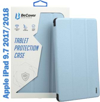Чохол для планшету BeCover Tri Fold Soft TPU Silicone for Apple iPad 9.7 2017/2018 A1822/A1823/A1893/A1954 Light Blue (708512)