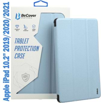 Чехол для планшета BeCover Tri Fold Soft TPU Silicone for Apple iPad 10.2 2019/2020/2021 Light Blue (708515)