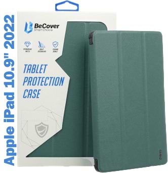 Фото - Чохол для планшета Becover Tri Fold Soft TPU Silicone for Apple iPad 10.9" (2022/2024)/iPad (А16) 2025 11" Dark Green (708519)