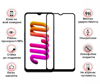 Фото - Защитное стекло для смартфона BeCover for Realme C30/C30s/C33 Black (708568)