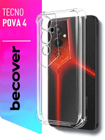 Чохол для смартфону BeCover Anti-Shock for Tecno Pova 4 (LG7n) Clear (708903) - Фото 1