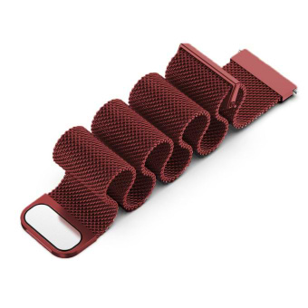 Фото - Ремінець для смарт-годинника BeCover Milanese Style for Xiaomi iMi KW66 (22mm)/Mi Watch Color/Haylou LS01/Watch S1 Active Red Wine (707749)