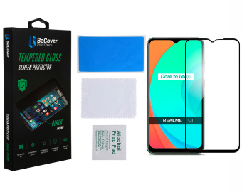 Фото - Защитное стекло для смартфона BeCover for Realme C11 2021 Black (708153)