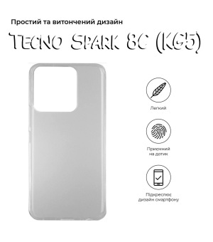 Фото - Чехол для смартфона BeCover for Tecno Spark 8C (KG5) Transparancy (708658)