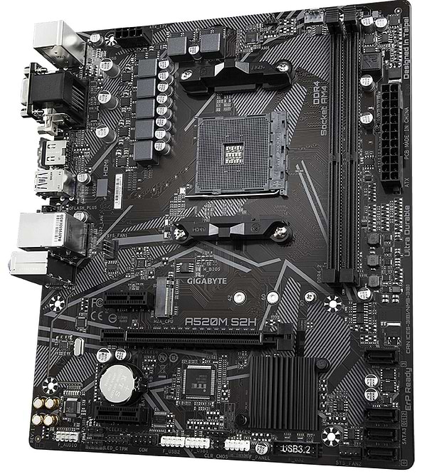 Фото - Материнская плата Gigabyte Socket AM4 (A520M S2H)