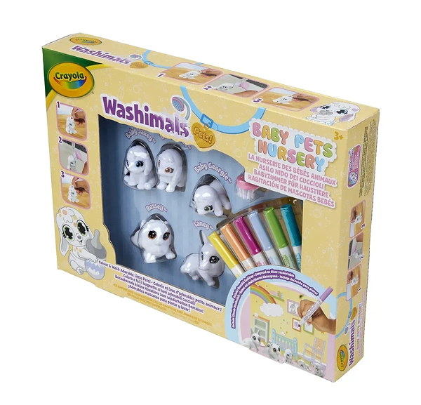 Фото - Набор для декупажа и росписи Crayola Washimals Домашние животные с фломастерами 5 шт. (74-7516)