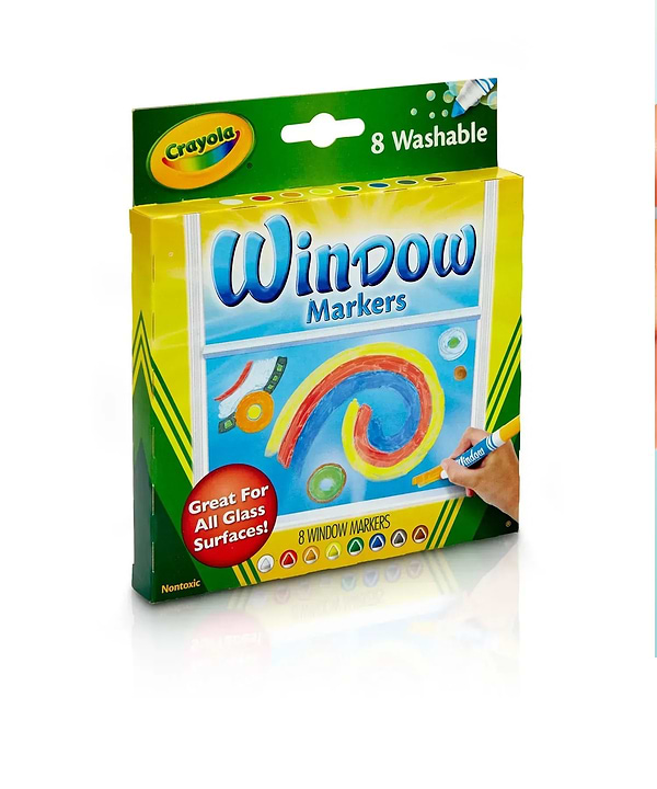 Фото - Фломастеры Crayola для рисования на стекле (washable), 8 шт. (58-8165)