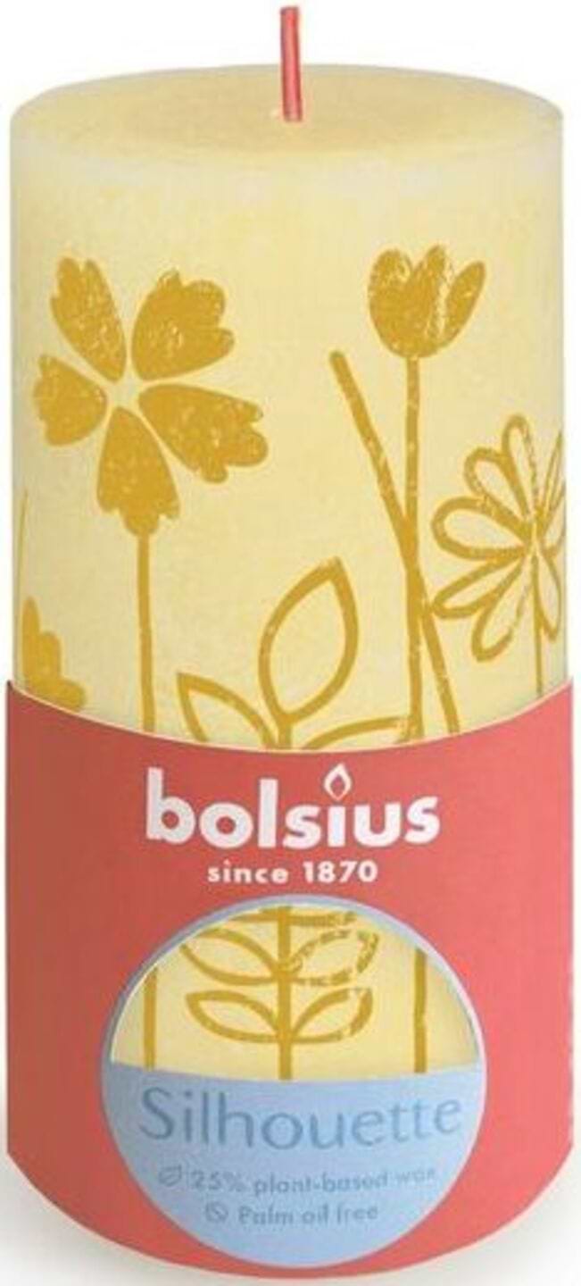 Свічка декоративна Bolsius Silhouette 130/68 жовтий луг (710314)