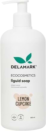 Жидкое мыло для рук DeLaMark и тела Лимонный капкейк 0.5 л (4820152332370) - Фото 1