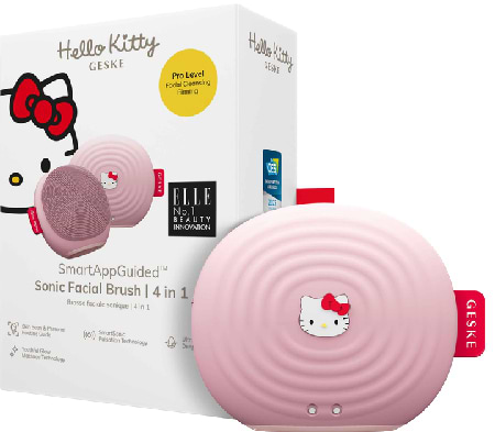 Щітка для чищення обличчя GESKE Sonic Facial Brush 4 в 1 by Hello Kitty (HK000011PI01) - Фото 1