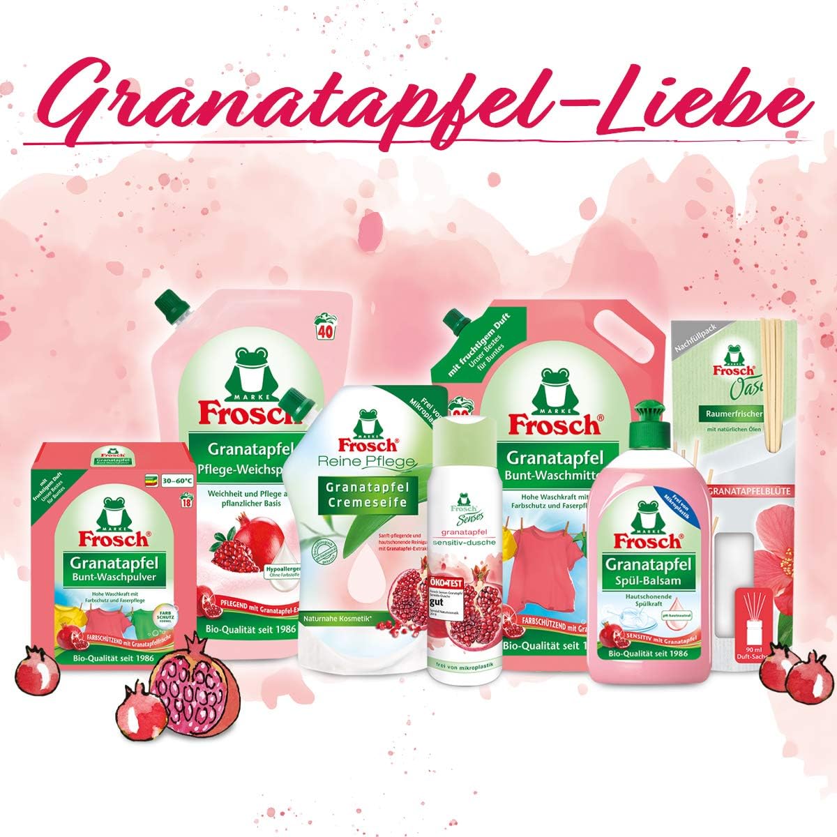 Фото - Засіб для ручного миття посуду Frosch Очищуючий бальзам Гранат 500мл