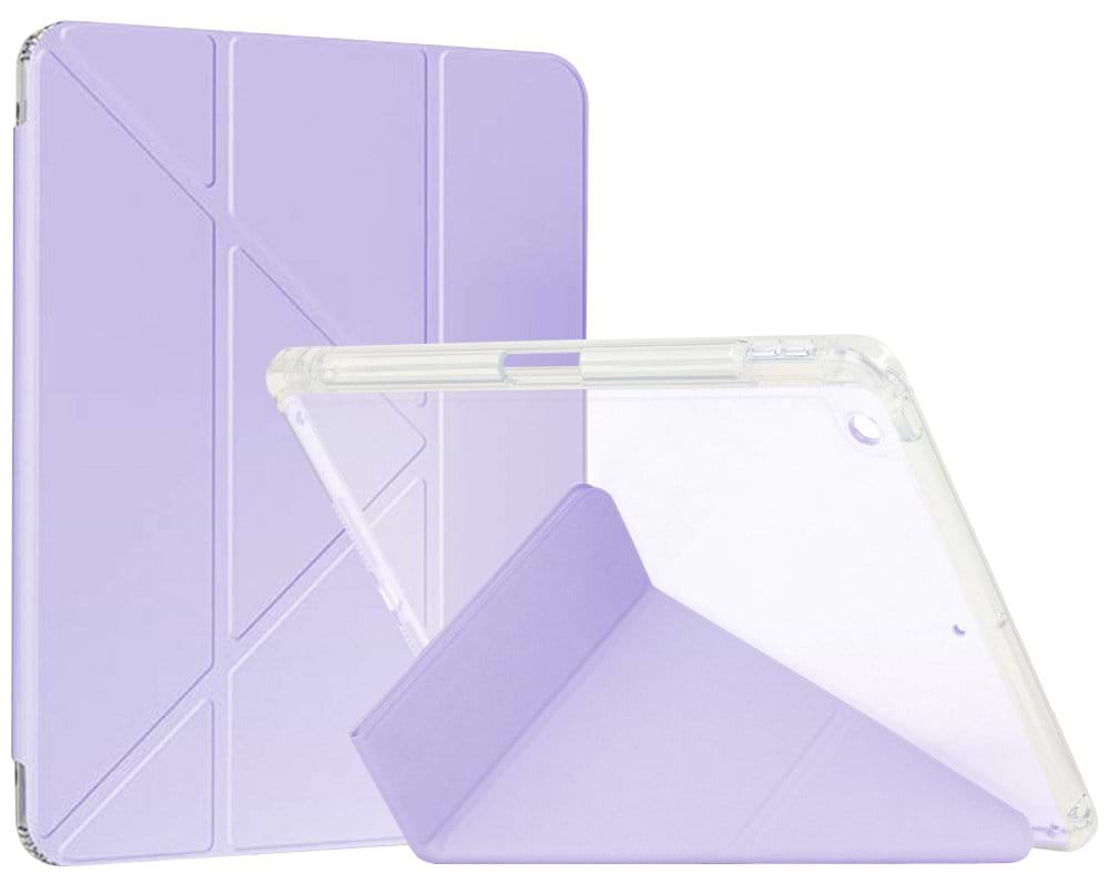 Чехол для планшета BeCover Ultra Slim Origami Transparent с креплением Apple Pencil for Apple iPad 10.2 2019/2020/2021 Purple (711101) - Фото 1