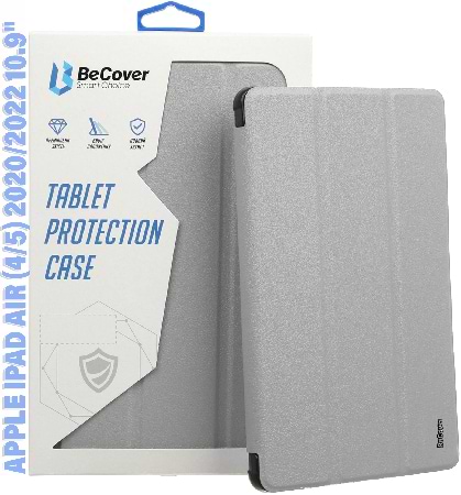 Чохол для планшета BeCover Tri Fold Soft TPU Silicone for Apple iPad Air (4/5) 2020/2022 10.9'' Gray (711132) - Фото 1