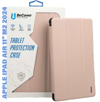 Чохол для планшета Becover Tri Fold Soft TPU Silicone for Apple iPad Air 11" M2/M3 (2024/2025) Pink (711410) - Фото 1