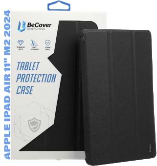 Чехол для планшета Becover Soft Edge TPU с креплением Apple Pencil для Apple iPad Air 11" M2/M3 (2024/2025) Black (711702)