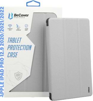 Чохол для планшету BeCover Soft Edge TPU з кріпленням Apple Pencil for Apple iPad Pro 12.9 2020/2021/2022 Gray (711709) - Фото 1