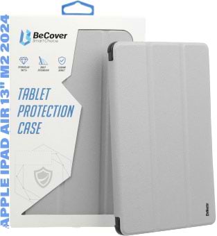 Чехол для планшета Becover Soft Edge TPU с креплением Apple Pencil для Apple iPad Air 13" M2/M3 (2024/2025) Gray (711712)