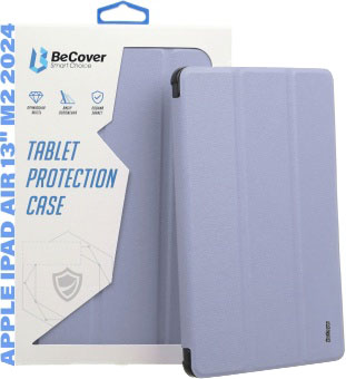 Чехол для планшета Becover Soft Edge TPU с креплением Apple Pencil для Apple iPad Air 13" M2/M3 (2024/2025) Purple (711713)