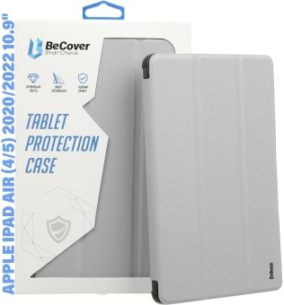 Фото - Чохол для планшета BeCover Soft Edge TPU з кріпленням Apple Pencil for Apple iPad Air (4/5) 2020/2022 10.9'' Gray (711699)