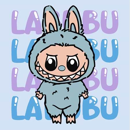 Картина по номерам Ideyka Он лабубу 25х25 см (KHO1283)