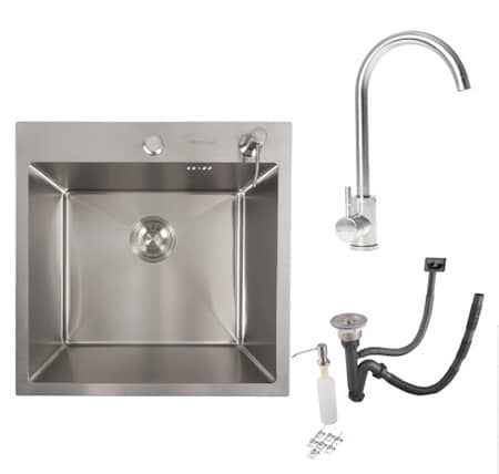 Фото - Уцінка - Мийка кухонна VALESO 50x50 нержавійка Handmade (3,0/0,8) + 56 NESP Фото - Уцінка - Мийка кухонна VALESO 50x50 нержавійка Handmade (3,0/0,8) + 56 NESP