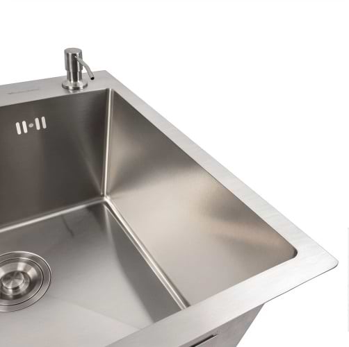 Фото - Уцінка - Мийка кухонна VALESO 50x50 нержавійка Handmade (3,0/0,8) + 56 NESP