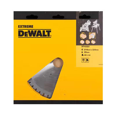 Круг відрізний по дереву DeWALT EXTREME WORKSHOP 216х30 мм (DT4320)