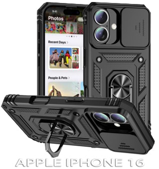 Чохол для смартфону BeCover Military for Apple iPhone 16 Black (712153) - Фото 1