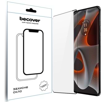 Защитное стекло для смартфона BeCover EDGE for Motorola Edge 50 Pro Black (712346) - Фото 1