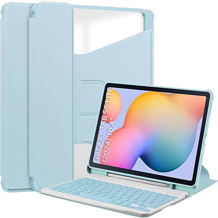 Чохол-клавіатура для планшета BeCover 360° Rotatable BeCover for Samsung Galaxy Tab S6 Lite (2024) 10.4'' P620/P625/P627 Light Blue (712590)