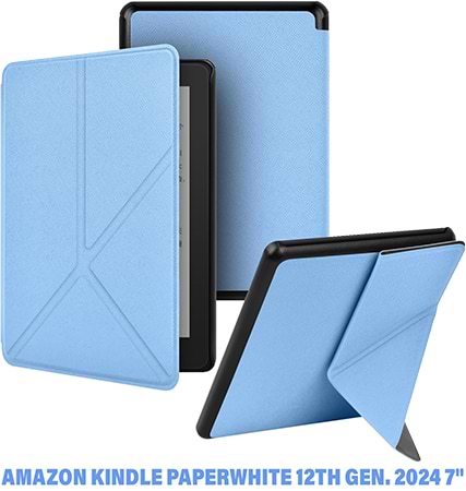Чохол для електронної книги BeCover Ultra Slim Origami for Amazon Kindle Paperwhite 12th Gen 2024 7" Light Blue (712839) - Фото 1