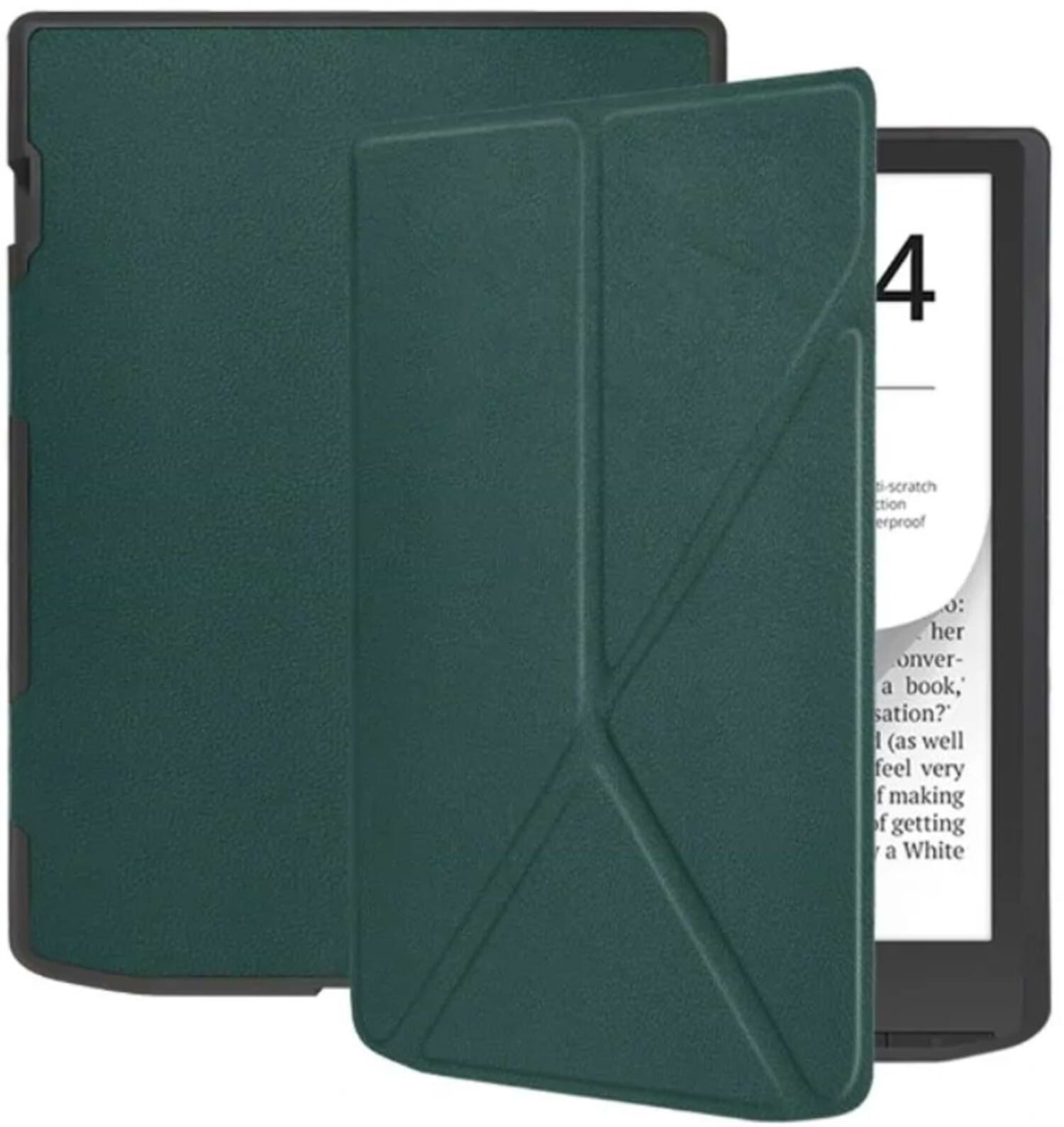 Чохол для електронної книги BeCover Ultra Slim Origami for PocketBook 743G InkPad 4/InkPad Color 2/InkPad Color 3 (7.8") Dark Green (713084) - Фото 1