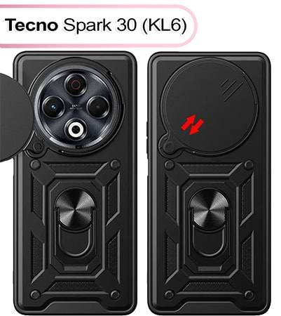 Чехол для смартфона BeCover Military for Tecno Spark 30 (KL6) Black (713541) - Фото 1
