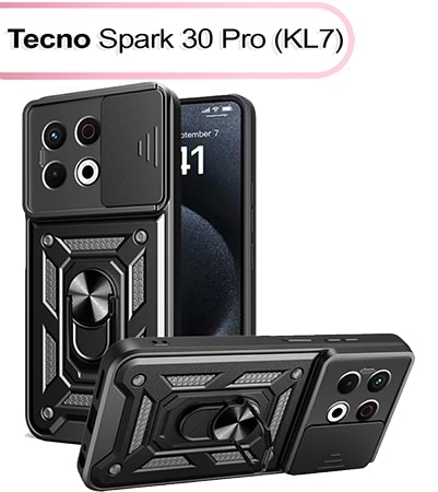 Чехол для смартфона BeCover Military for Tecno Spark 30 Pro (KL7) Black (713542) - Фото 1