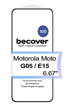 Фото - Защитное стекло для смартфона BeCover for Motorola Moto G05 / E15 10D Black (713575)