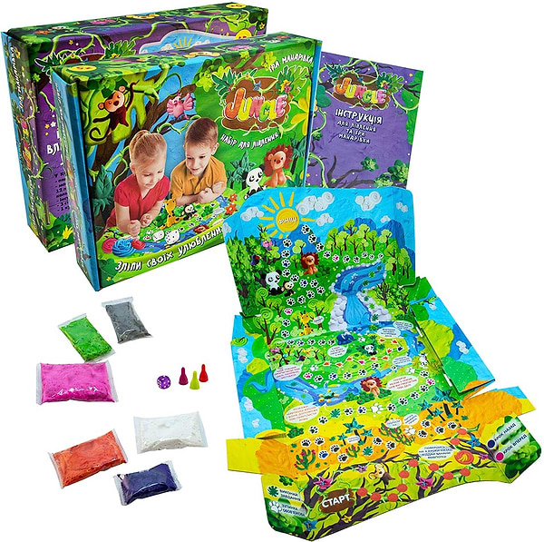 Фото - Масса для лепки Strateg и настольная игра "Junglе" (укр.) (71409) Фото - Масса для лепки Strateg и настольная игра "Junglе" (укр.) (71409)